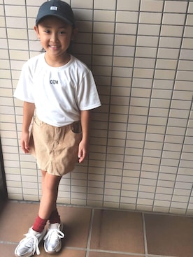 「Lee（リー）のアイテム」を使った、amaさん（キッズ・123cm）の春コーディネート