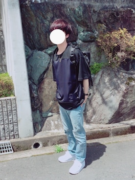 「AIRMAX90」｜「アイテム（腕時計）」を使った、A10さん（メンズ・174cm）の春コーディネート