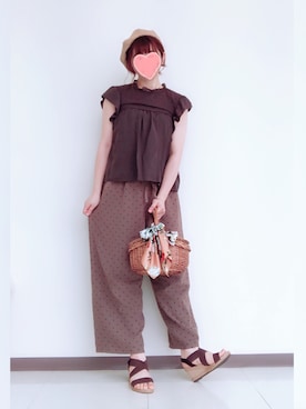 「axes femme（アクシーズファム）のアイテム（財布/小物）」を使った、まぁこさん（レディース・160cm）の夏コーディネート