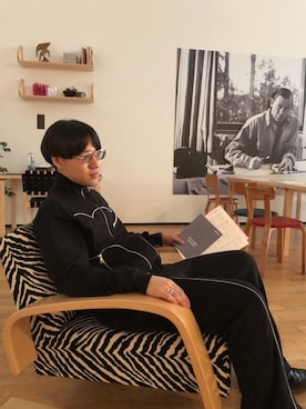 「DRIES VAN NOTEN（ドリスヴァンノッテン）のアイテム（ジャージ）」を使った、ㅤshdwplyさん（メンズ・174cm）の冬コーディネート