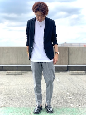 「アイテム（テーラードジャケット）」を使った、Aki.@相互さん（メンズ・178cm・20代）の秋コーディネート