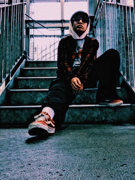 「VANS（バンズ）のアイテム（ニットキャップ/ビーニー）」を使った、飴おじさんさん（メンズ・172cm）の秋コーディネート