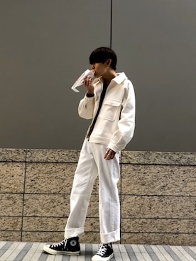 「コンバース ハイカット」｜「アイテム（ブルゾン）」を使った、tenmenjaaanさん（メンズ・173cm）の冬コーディネート