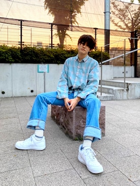 「JW Anderson（ジェイダブリューアンダーソン）のアイテム（レッグウェア）」を使った、tenmenjaaanさん（メンズ・173cm）の春コーディネート