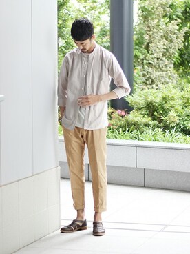 「lideal（リデアル）のアイテム」を使った、EDIFICE/BY DAICHIさん（メンズ・178cm）の夏コーディネート