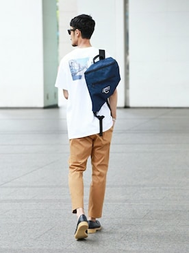 「アイテム（ローファー、ブルー系）」を使った、EDIFICE/BY DAICHIさん（メンズ・178cm）の夏コーディネート