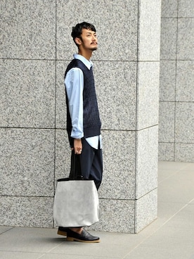 「EDIFICE LA BOUCLE（エディフィスラブークル）のアイテム」を使った、EDIFICE/BY DAICHIさん（メンズ・178cm）の夏コーディネート