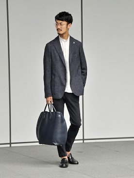 「TAGLIATORE（タリアトーレ）のアイテム」を使った、EDIFICE/BY DAICHIさん（メンズ・178cm）の夏コーディネート