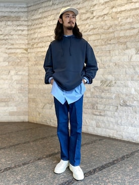 「EDIFICEスタッフ」｜「アイテム（帽子）」を使った、EDIFICE/BY DAICHIさん（メンズ・178cm）の春コーディネート
