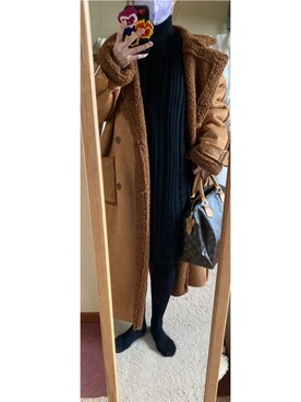 ワンピースを使った ボアコート のレディース人気ファッションコーディネート Wear