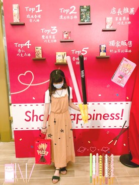 「未知のアイテム（スカート、オレンジ系）」を使った、ㄅ萱⋈さん（レディース・151cm）の春コーディネート