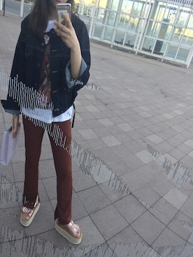 「ピンクゴールド」｜「アイテム（サンダル）」を使った、mさん（レディース・157cm）の夏コーディネート