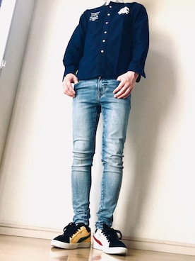 「ジーンズコーデ」｜もぐらのダニエルさん（メンズ・168cm）の春コーディネート