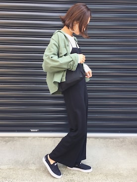 「ZARA（ザラ）のアイテム（オールインワン・サロペット）」を使った、yanさん（レディース・160cm）の春コーディネート