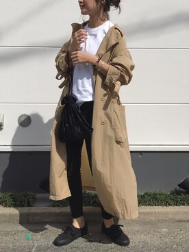 「Another Edition（アナザーエディション）のアイテム（その他アウター）」を使った、yanさん（レディース・160cm）の春コーディネート