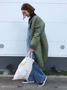 「新年一発目」｜「アイテム（オールインワン・サロペット）」を使った、yanさん（レディース・160cm）の冬コーディネート