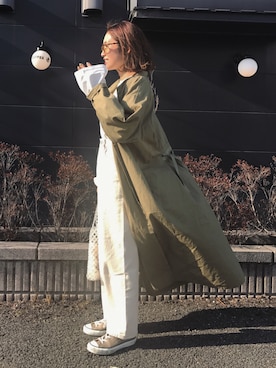 「TODAYFUL（トゥデイフル）のアイテム（その他アウター）」を使った、yanさん（レディース・160cm）の春コーディネート