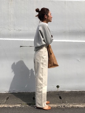 「アイテム（バレエシューズ）」を使った、yanさん（レディース・160cm）の春コーディネート