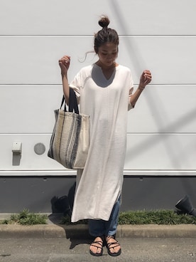 「JOURNAL STANDARD relume（ジャーナルスタンダード　レリューム）のアイテム（ワンピース/ドレス）」を使った、yanさん（レディース・160cm）の春コーディネート