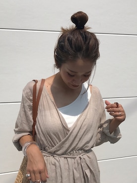 「RED CHOP WORKS（レッドチョップワークス）のアイテム（ワンピース/ドレス）」を使った、yanさん（レディース・160cm）の夏コーディネート