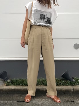 「hint hint（ヒントヒント）のアイテム」を使った、yanさん（レディース・160cm）の夏コーディネート