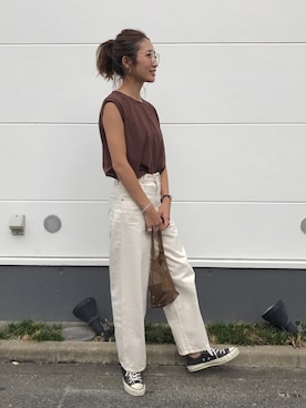 「via j（ヴィアジェイ）のアイテム」を使った、yanさん（レディース・160cm）の夏コーディネート