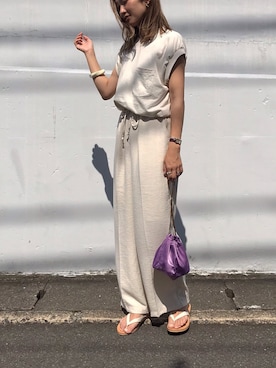 「アイテム（タンクトップ）」を使った、yanさん（レディース・160cm）の夏コーディネート