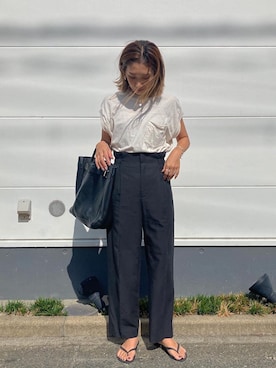 「ラフコーデ」｜「アイテム（ビーチサンダル）」を使った、yanさん（レディース・160cm）の夏コーディネート