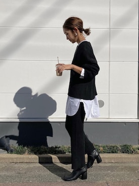 「CANAL JEAN（キャナルジーン）のアイテム（セットアップ）」を使った、yanさん（レディース・160cm）の秋コーディネート
