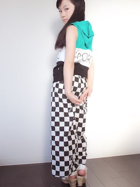 「BLOC（ブロック）のアイテム（パンツ）」を使った、ハル☆さん（キッズ・131cm）の夏コーディネート