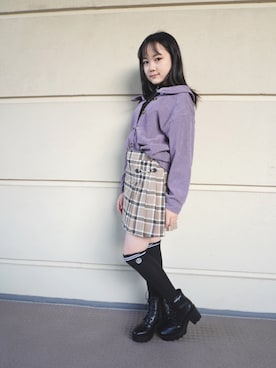「ZIDDY」｜「アイテム（ブーツ）」を使った、ハル☆さん（キッズ・152cm）の冬コーディネート