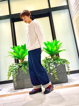 「ORiental TRaffic（オリエンタルトラフィック）のアイテム（ローファー）」を使った、tokorozawaさん（レディース・163cm）の春コーディネート