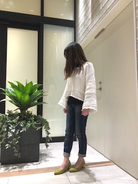 「黄色パンプス」｜tokorozawaさん（レディース・152cm）の春コーディネート