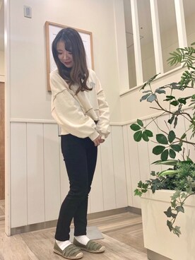 「黒パンツ」｜tokorozawaさん（レディース・153cm）の春コーディネート