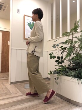 「オリエンタルトラフィック」｜「アイテム（スリッポン）」を使った、tokorozawaさん（レディース・166cm）の春コーディネート