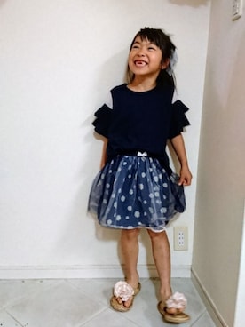 「夏のワントーンコーデ」｜saramimiさん（キッズ・110cm）の夏コーディネート