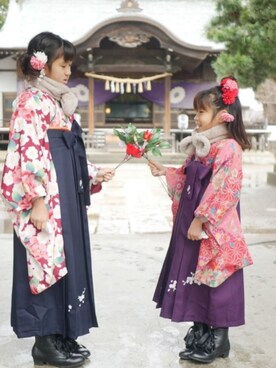 マフラーを使った「袴」の人気ファッションコーディネート - WEAR