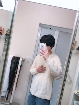 「GU（ジーユー）のアイテム（アンダーウェア）」を使った、ゆーたさん（メンズ・172cm）の春コーディネート