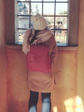 「RETRO GIRL（レトロガール）のアイテム（チェスターコート）」を使った、凪さん（レディース・157cm）の冬コーディネート