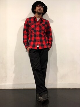 「ショット」｜「アイテム（トップス）」を使った、鈴木 瞬さん（メンズ・176cm）の秋コーディネート