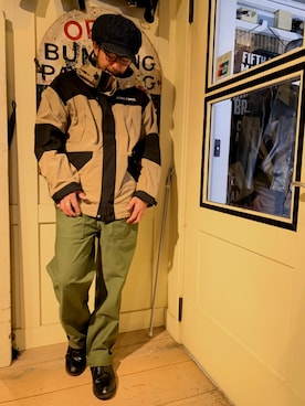 「schott（ショット）のSchott/ショット/ARMY FATIGUE PANTS/アーミー ファティーグ パンツ（その他パンツ）」を使った、鈴木 瞬さん（メンズ・176cm）の冬コーディネート
