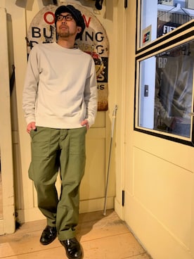 「ショット」｜「アイテム（パンツ）」を使った、鈴木 瞬さん（メンズ・176cm）の冬コーディネート