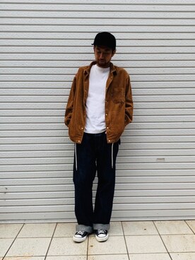 「ショット」｜「アイテム（パンツ）」を使った、鈴木 瞬さん（メンズ・176cm）の秋コーディネート