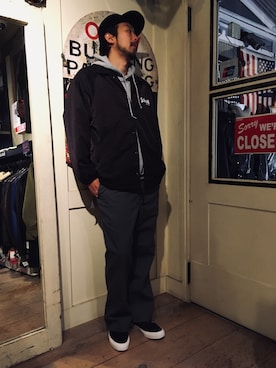 「ショット」｜「アイテム（ブルゾン）」を使った、鈴木 瞬さん（メンズ・176cm）の冬コーディネート