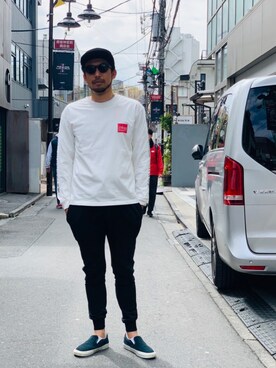 「jogger pants」｜鈴木 瞬さん（メンズ・176cm）の春コーディネート