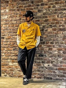 「Schott(ショット)のアイテム」を使った、鈴木 瞬さん(メンズ・176cm)の春コーディネート