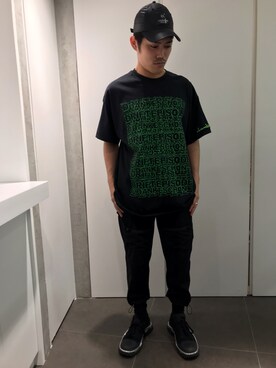 「DANKE SCHON（ダンケシェーン）のDankeSchon/ダンケシェーン/DRIFT CIRCLE TEE（ティーシャツ）（Tシャツ/カットソー）」を使った、イトウセイさん（メンズ・170cm）の春コーディネート