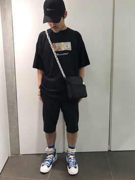 「DANKE SCHON（ダンケシェーン）のアイテム（バッグ）」を使った、イトウセイさん（メンズ・170cm）の夏コーディネート