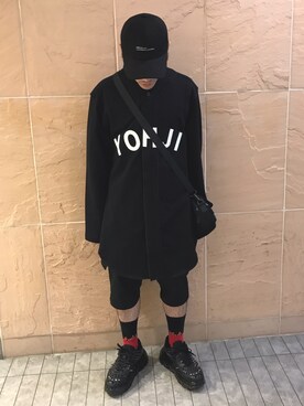 「WHITELAND（ホワイトランド）のアイテム（ボディバッグ/ウエストポーチ）」を使った、イトウセイさん（メンズ・170cm）の夏コーディネート