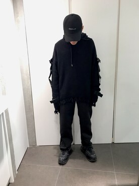 「L.H.P（エルエイチピー）のアイテム（ニット/セーター）」を使った、イトウセイさん（メンズ・170cm）の秋コーディネート